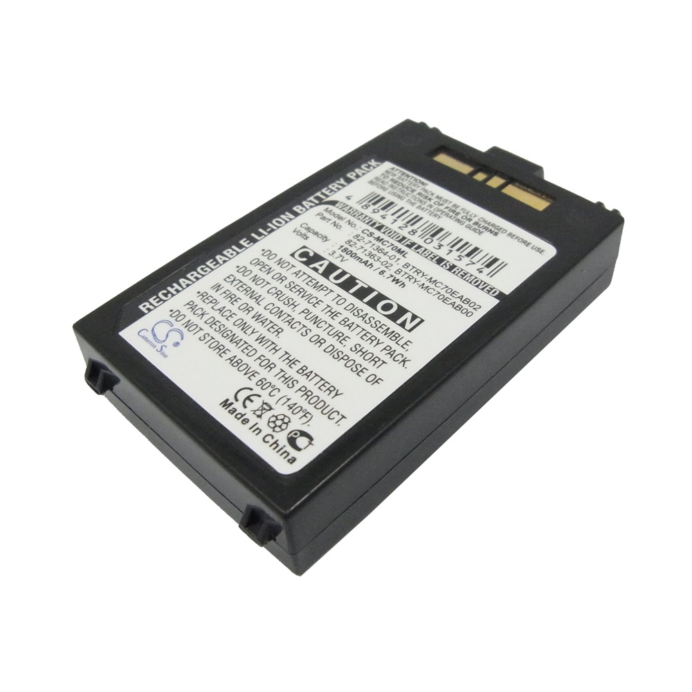 RealPower Symbol 82-71363-02,  82-71364-01,  BTRY-MC70EAB00 3.7V 1800mAh utángyártott akku Li-ion (CS-MC70ML)