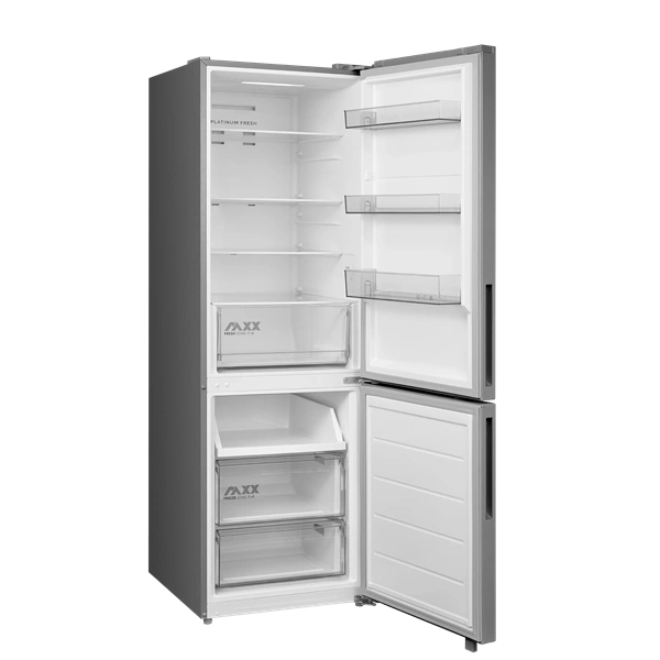 Midea MDRB548MME46 Space master Hűtő: 271L  Fagyasztó:130L alulfagyasztós hűtőszekrény Inox