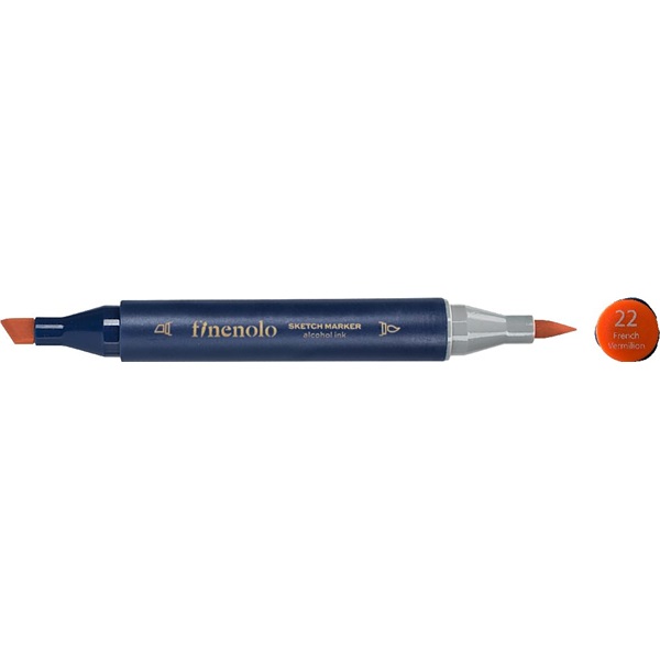 Deli Finenolo 22 - French Vermilion kétvégű permanent ART marker Deli Finenolo 22 - French Vermilion kétvégű permanent ART marker