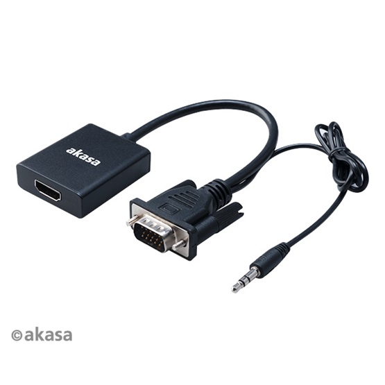  Akasa AK-CBHD23-20BK VGA > HDMI > audio kábel 