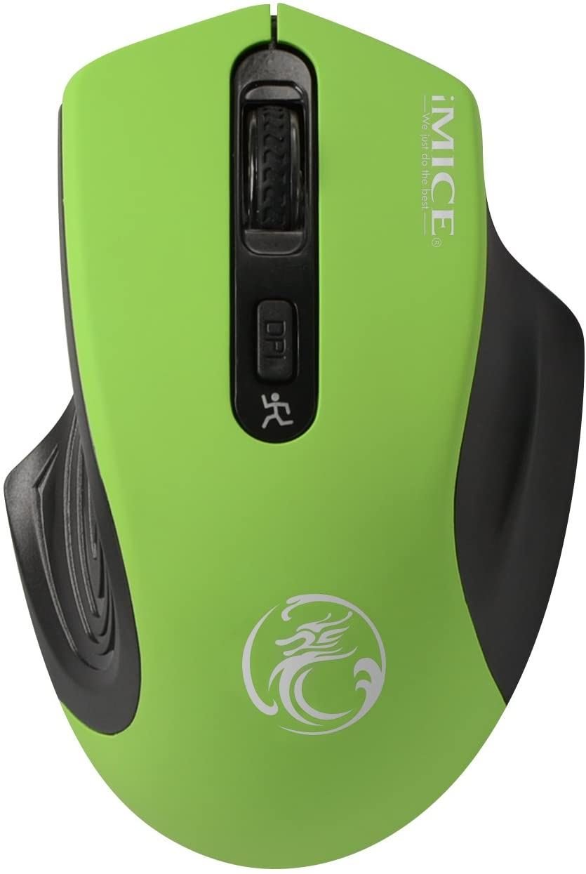iMice E-1800 vezeték nélküli optikai egér zöld-fekete iMice E-1800 vezeték nélküli optikai egér zöld-fekete