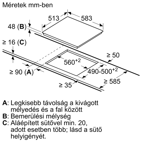 Bosch PKN645FP2E FŐZŐLAP BEÉPÍTHETŐ  KERÁMIA