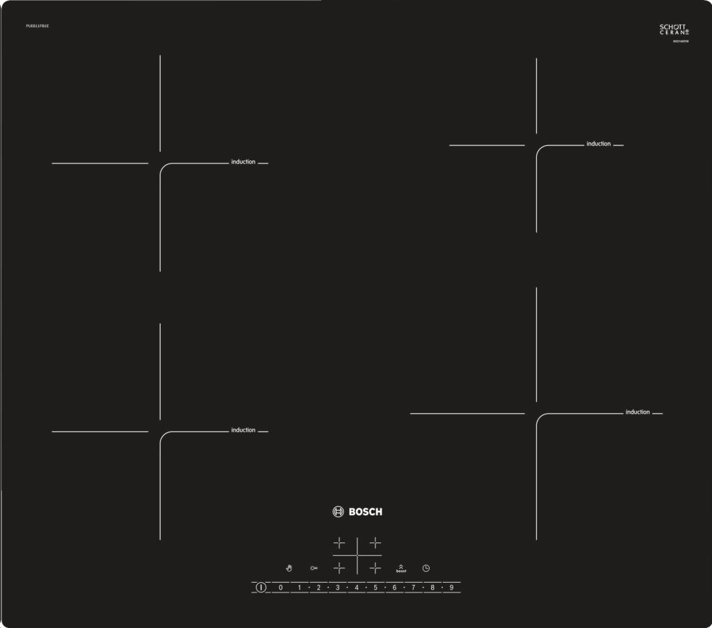 Bosch PUE611FB1E Serie 6 Indukciós üvegkerámia főzőlap