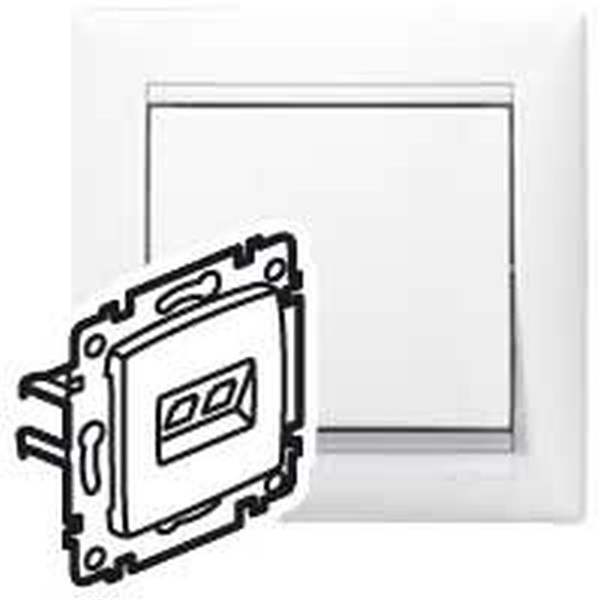 Legrand 774239 Valena fehér 2xRJ45 LCS2 Cat5e UTP aljzat Legrand 774239 Valena fehér 2xRJ45 LCS2 Cat5e UTP aljzat