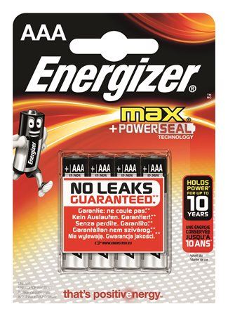 Energizer Max AAA alkáli mini ceruzaelem (4db/csomag) (E300124203/E300124200) Energizer Max AAA alkáli mini ceruzaelem (4db/csomag) (E300124203/E300124200)