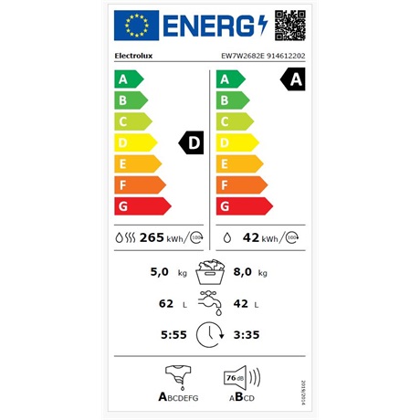 Electrolux EW7W2682E Gőz funkcióval mosó-szárítógép