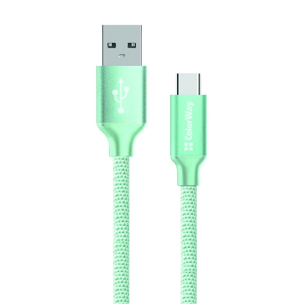 ColorWay USB-A - Type-C kábel 1m mentazöld (CW-CBUC003-MT) ColorWay USB-A - Type-C kábel 1m mentazöld (CW-CBUC003-MT)