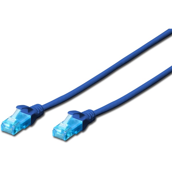 DIGITUS CAT5e U/UTP PVC 3m kék patch kábel DIGITUS CAT5e U/UTP PVC 3m kék patch kábel