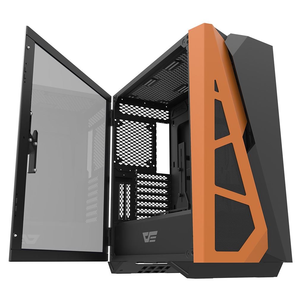 DarkFlash DLZ31 Mesh táp nélküli ablakos ház fekete-narancssárga DarkFlash DLZ31 Mesh táp nélküli ablakos ház fekete-narancssárga