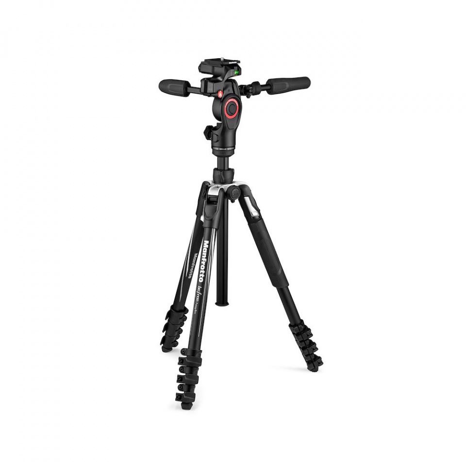 Manfrotto Befree live 3D kit: alu állvány, csatos láb + 3D live fluid fej (MKBFRLA4BK-3W)