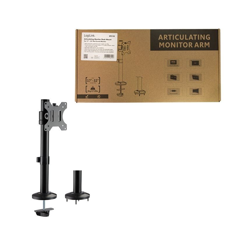Logilink BP0108  monitortartó 17-32" acél  