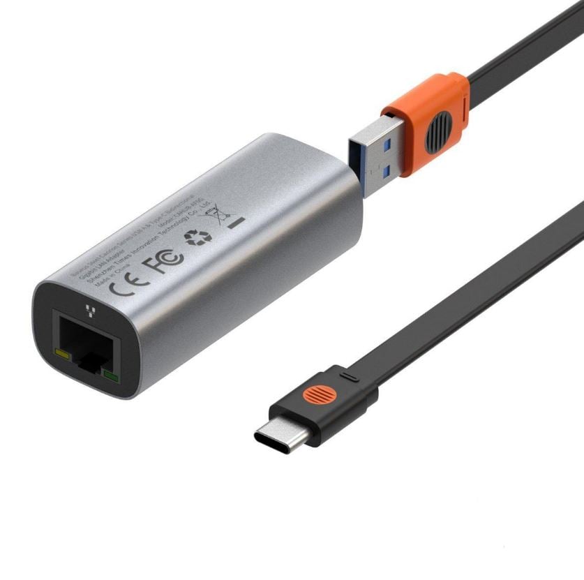 Baseus CAHUB-AF0G USB-A - USB-C – RJ45 hálózati adapter