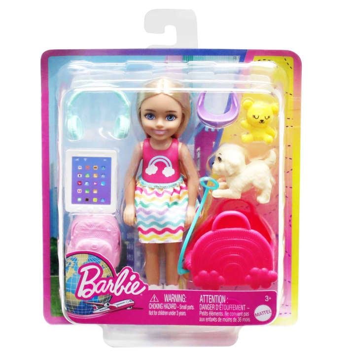 Mattel Barbie Chelsea: utazó szett kiskutyával és kiegészítőkkel (HJY17)