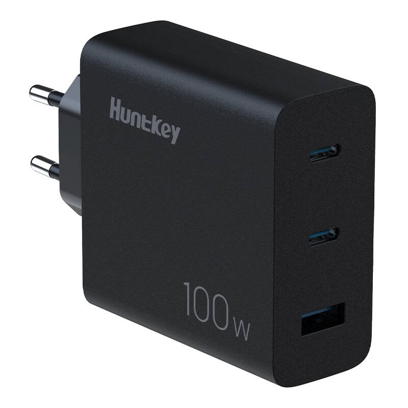 HuntKey P100 100W PD wall charger + USB-C to USB-C cable