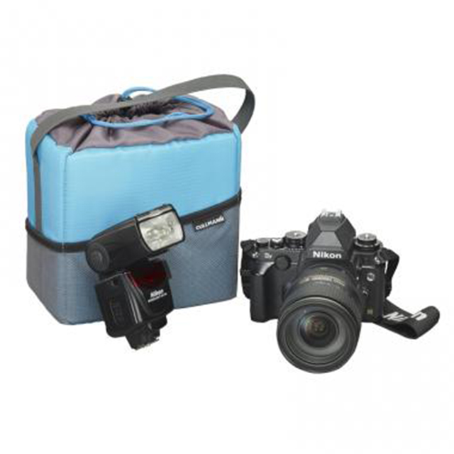 Cullmann Camera Container összehajtható, párnázott f.gép tároló, M, fekete/ciánkék