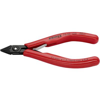 Elektronikai oldalcsípőfogó, lágy/közepes/kemény/zongora huzal max.: O 1,3/0,9/0,4/0,3 mm, Knipex 75 22 125 Elektronikai oldalcsípőfogó, lágy/közepes/kemény/zongora huzal max.: O 1,3/0,9/0,4/0,3 mm, Knipex 75 22 125