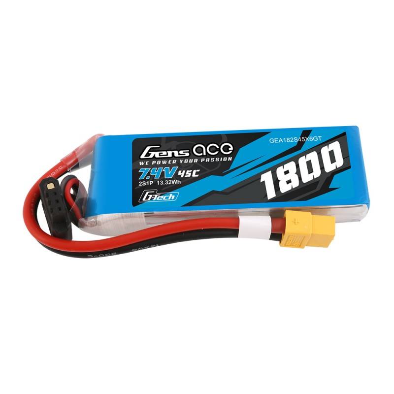 GensAce G-Tech LiPo 1800mAh 7.4V 45C 2S1P XT60 akkumulátor