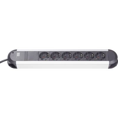 Hálózati elosztó 6 részes, alu/fekete, Bachmann Electric 331.010 Hálózati elosztó 6 részes, alu/fekete, Bachmann Electric 331.010