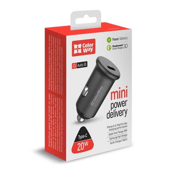 COLORWAY CW-CHS041PD-BK AC Charger Power Delivery GaN 2USB-A + 2USB TYPE-C 100W USB töltő Fekete  