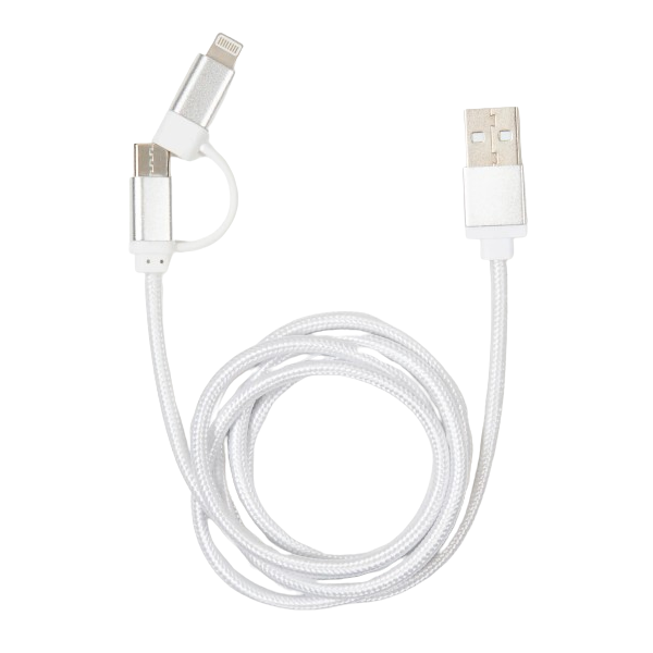 Kikkerland US237-SI fonott USB-C Lightning ezüst kábel Kikkerland US237-SI fonott USB-C Lightning ezüst kábel