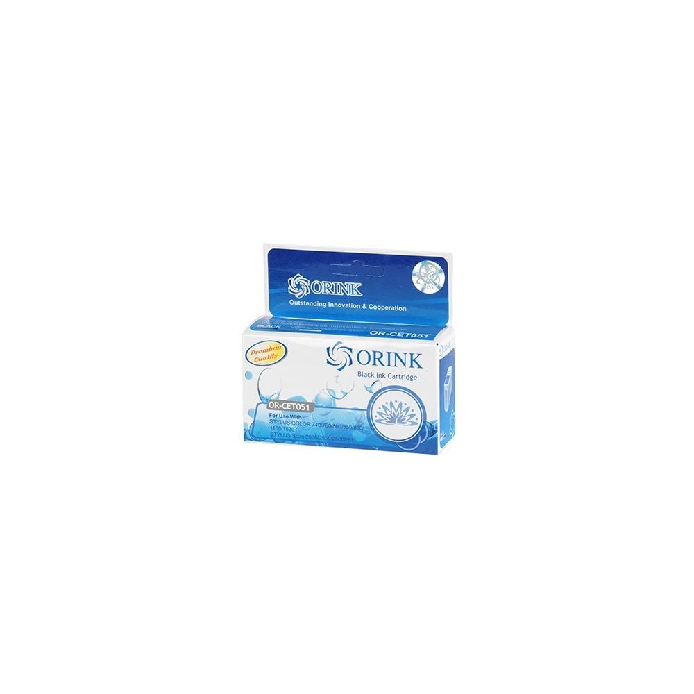 Orink utángyártott Epson T051/E108/E189 tintapatron fekete (EPOT051)