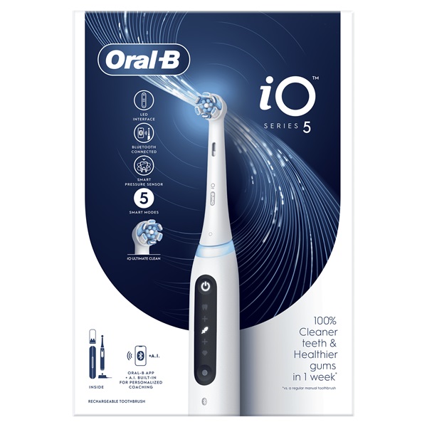 Braun Oral-B iO5 elektromos fogkefe fehér (10PO010377)