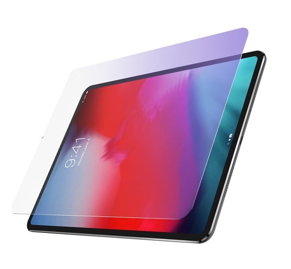 Képernyővédő üveg (0.3mm, íves, karcálló, 9H, kék fény elleni védelem) ÁTLÁTSZÓ [Apple IPAD Air 2022]