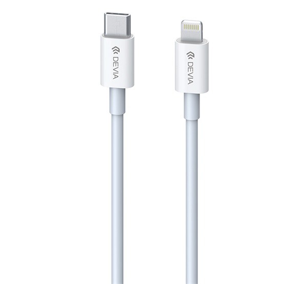 DEVIA SMART adatkábel és töltő (Type-C - lightning 8pin, 20W, 100cm) FEHÉR (326868 / E10) DEVIA SMART adatkábel és töltő (Type-C - lightning 8pin, 20W, 100cm) FEHÉR (326868 / E10)