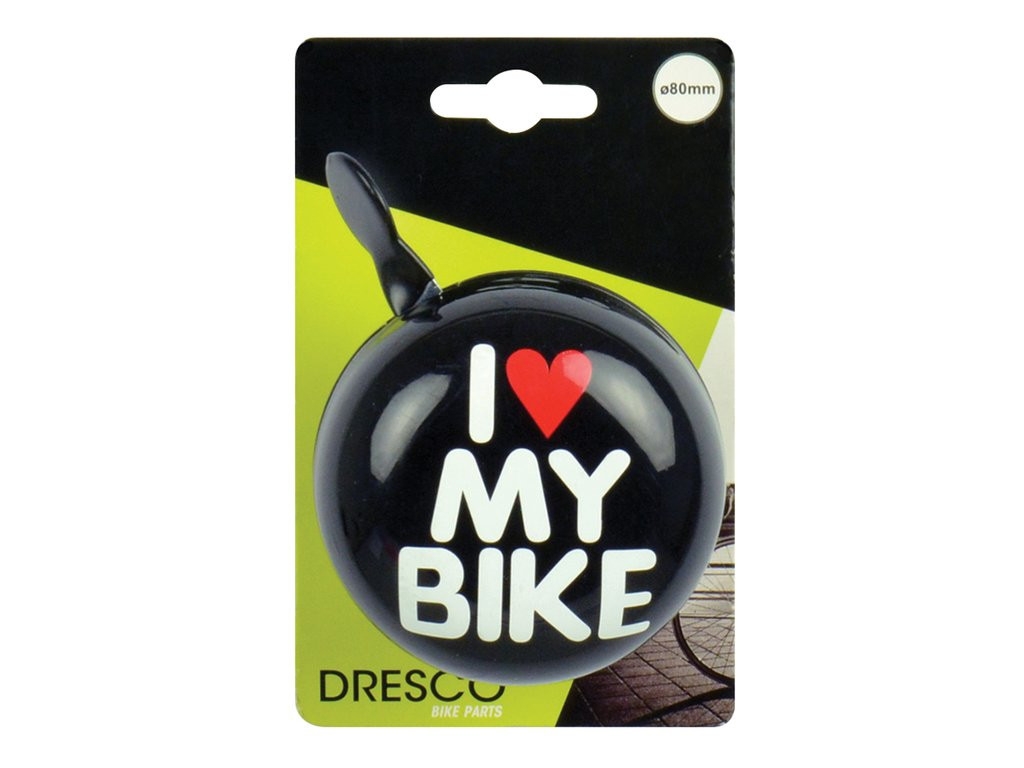 Dresco , Kerékpár csengő, I Love My Bike, Fekete (375250104)
