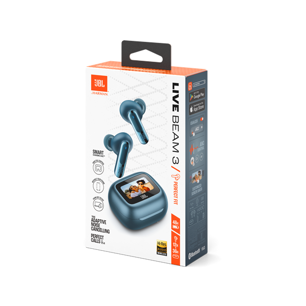 JBL Live Beam 3 True Wireless Bluetooth zajszűrős kék fülhallgató JBL Live Beam 3 True Wireless Bluetooth zajszűrős kék fülhallgató