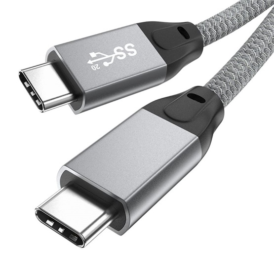 AVAX CB901 THUNDER 3.2 Type C 100W/10Gbps 1m fonott kábel viharszürke AVAX CB901 THUNDER 3.2 Type C 100W/10Gbps 1m fonott kábel viharszürke