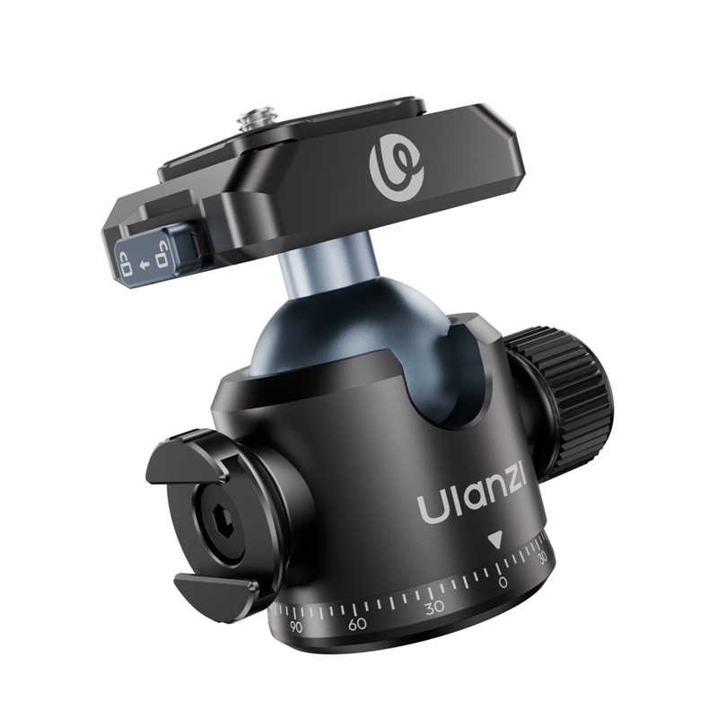 Ulanzi T100 Uka gömbfej  6kg teherbírás vakupapucs adapter 3/8" és 1/4"