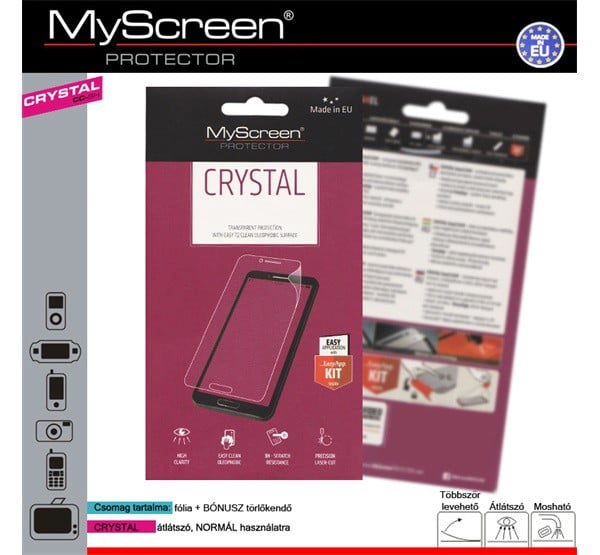 MYSCREEN CRYSTAL képernyővédő fólia (3H) ÁTLÁTSZÓ [Apple iPhone 4S]