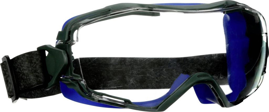 3M GoggleGear GG6001NSGAF-BLU teljes védőszemüveg, párásodásmentes, karcálló, kék