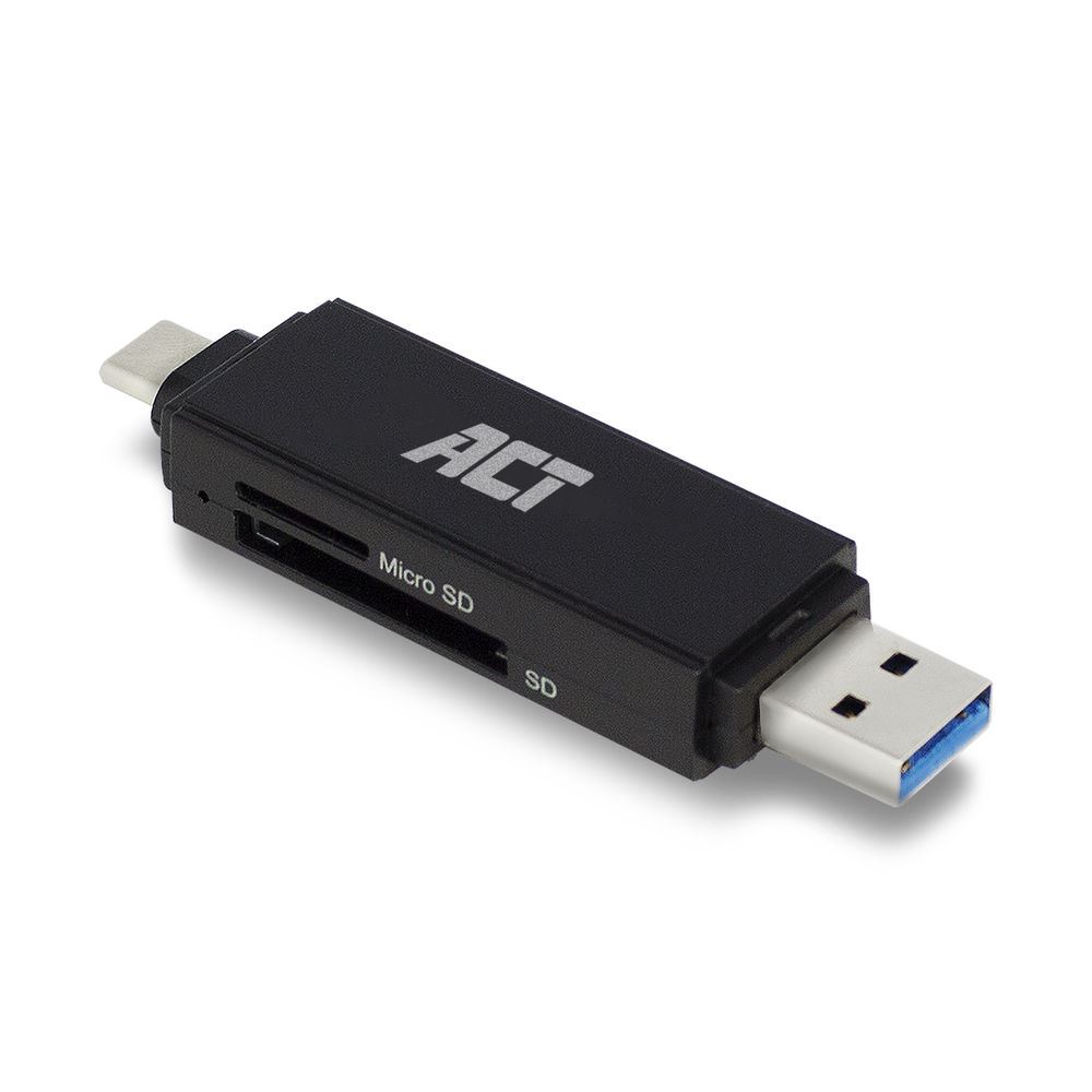 ACT AC6375 USB-C/USB-A kártyaolvasó SD/micro SD kátyákhoz ACT AC6375 USB-C/USB-A kártyaolvasó SD/micro SD kátyákhoz