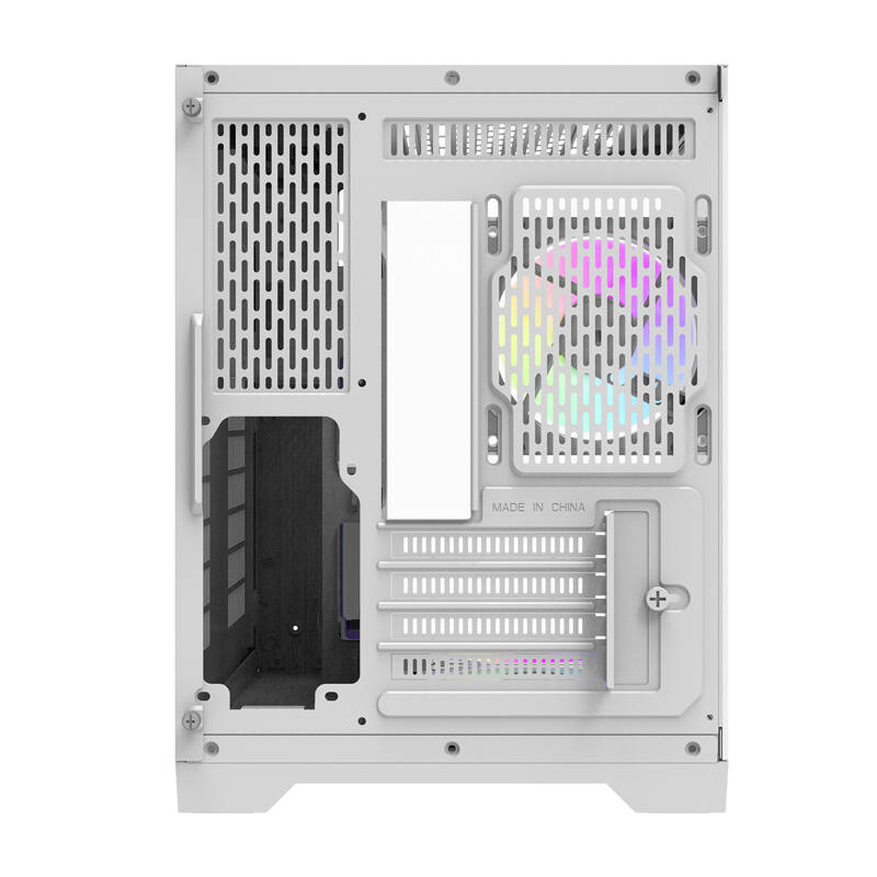 Darkflash FT350 számítógépház + 5 ARGB ventilátor Fehér 