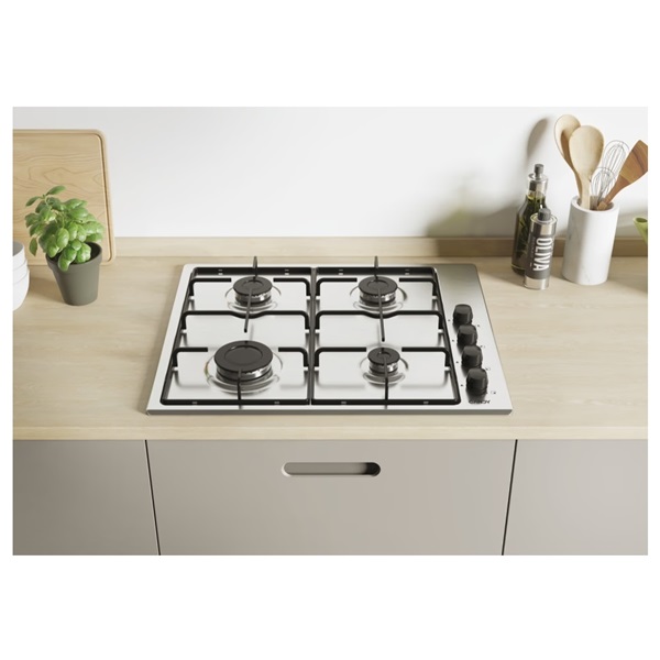 Candy CHW6LBX beépíthető gáz főzőlap inox