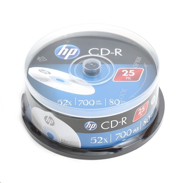 HP 80'/700MB 52x CD lemez hengeres 25db/henger HP 80'/700MB 52x CD lemez hengeres 25db/henger