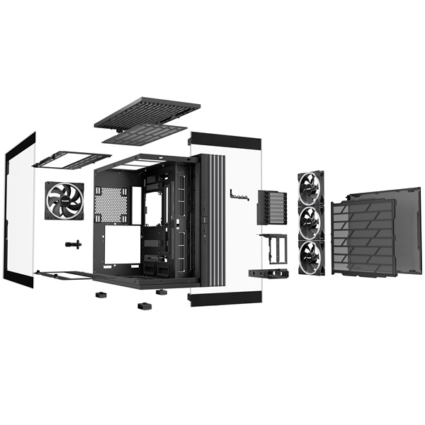 Be Quiet! LIGHT BASE 900 FX Black ATX edzett üveg oldallap Számítógépház   fekete 