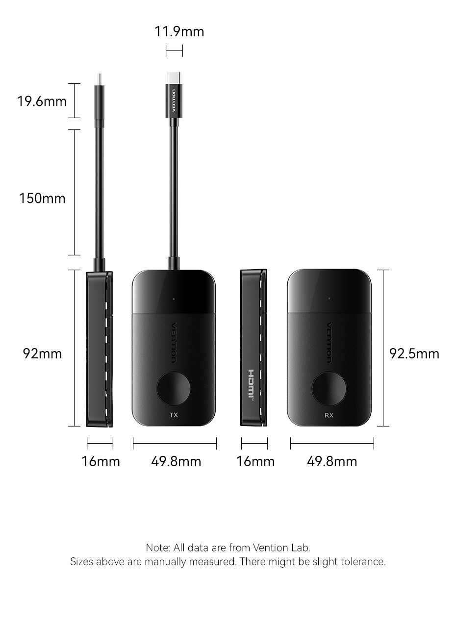 Vention HDMI 4K@30Hz Wifi transzmitter és receiver 50m Adapter