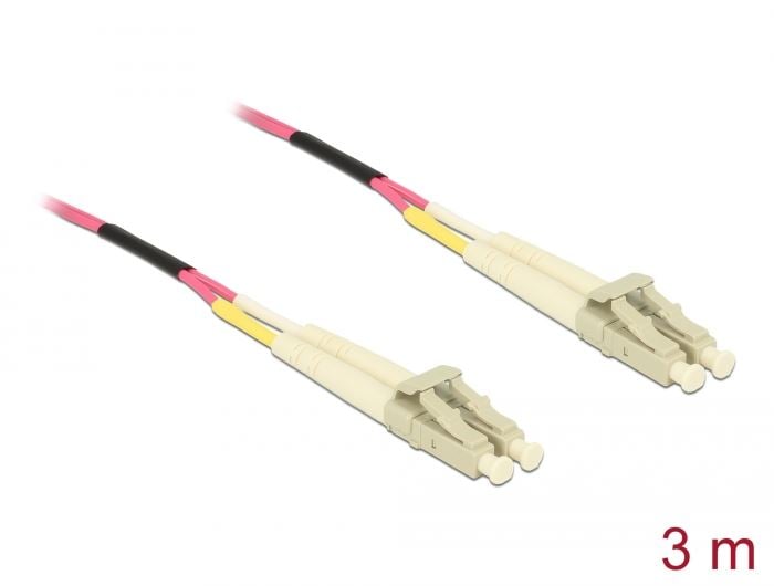 Delock Optical Fibre LC > LC Multi-mode OM4 kábel 3m (84642) Delock Optical Fibre LC > LC Multi-mode OM4 kábel 3m (84642)