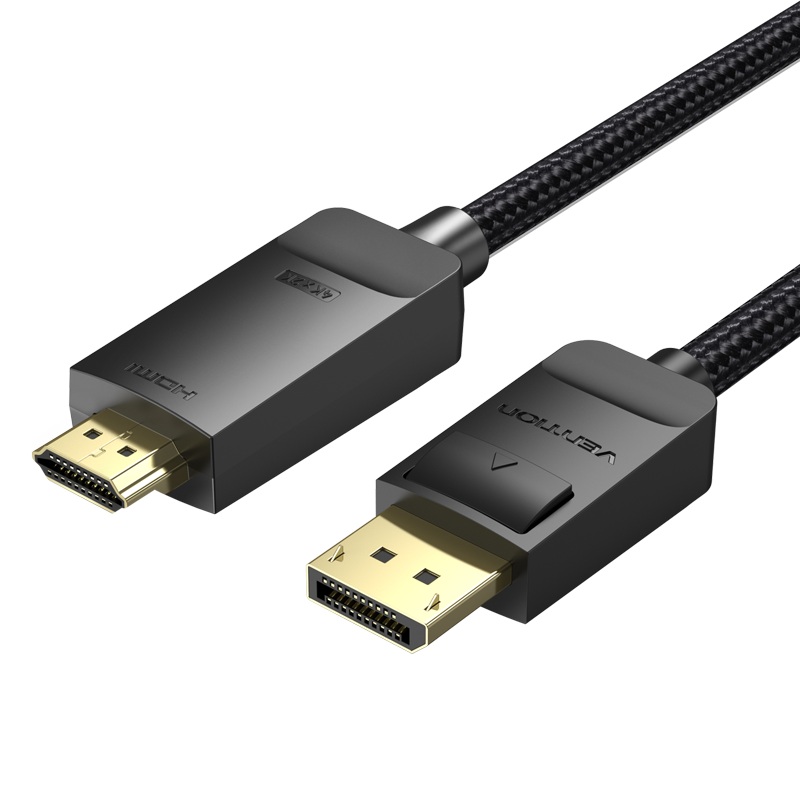 Vention DisplayPort/M -> HDMI  4K szövet 5m  kábel Fekete