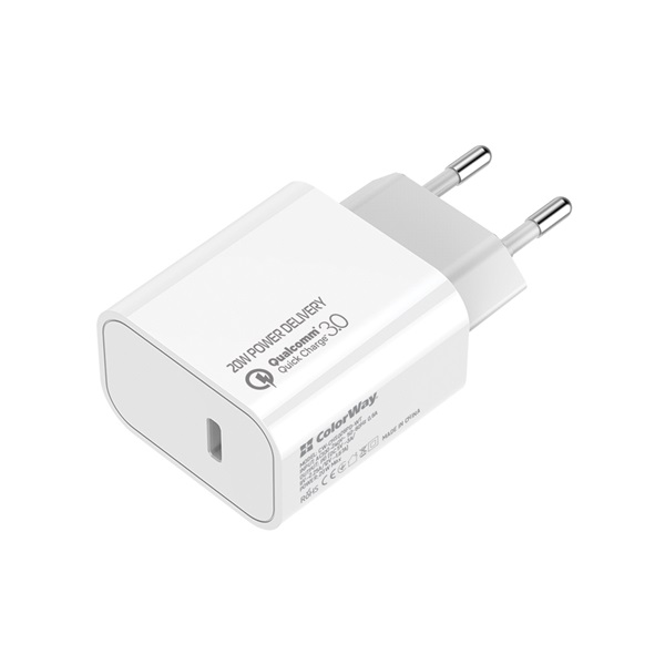 COLORWAY CW-CHS026PD-BK USB Power Delivery Port USB Type-C 20W V2 töltő adapter Fekete COLORWAY CW-CHS026PD-BK USB Power Delivery Port USB Type-C 20W V2 töltő adapter Fekete