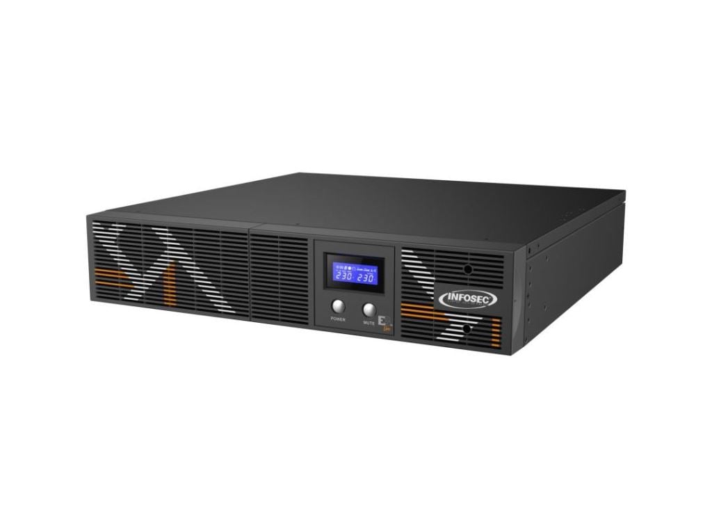 Infosec UPS E3 Live 3000 VA 2U RT Szinusz szünetmentes tápegység (66093N1 / E3 LIVE 3000 RM)
