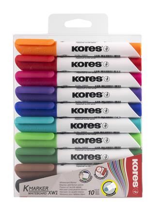 Kores K-Marker tábla- és flipchart marker készlet 10 különböző szín (20800)