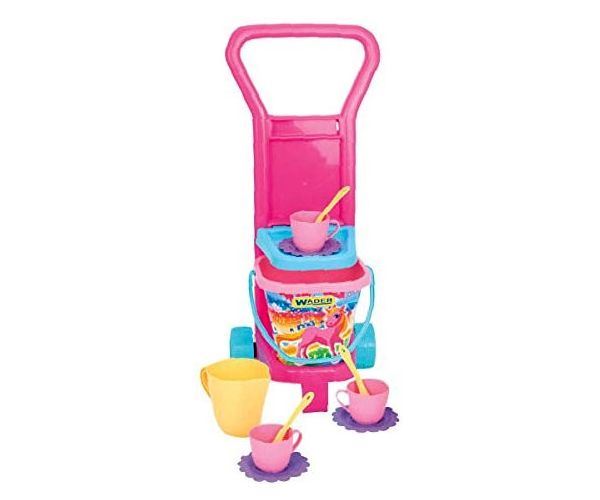 Wader Én kicsi pónim Húzós kocsi piknik szettel 12 részes 59cm rózsaszín (26002)