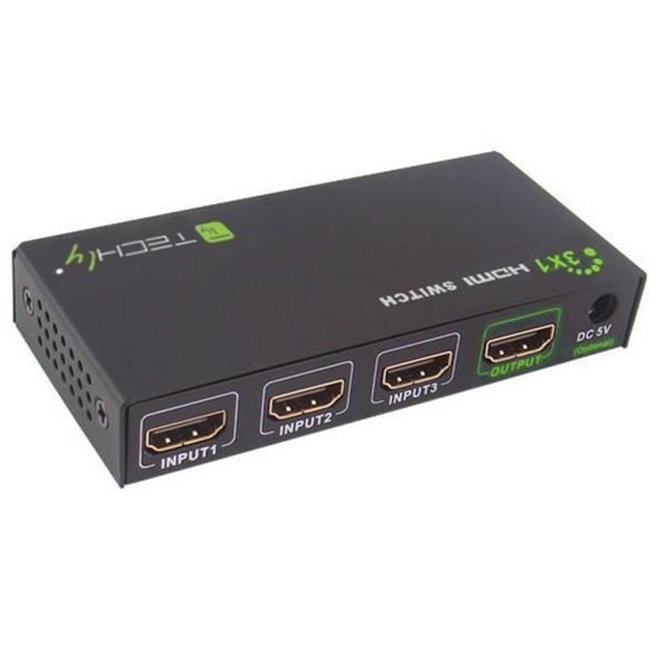 TECHLY HDMI switch 3 in 1 out 4K Ultra HD IR TECHLY HDMI switch 3 in 1 out 4K Ultra HD IR