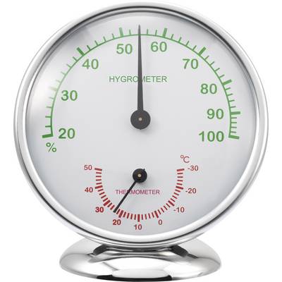 Analóg hőmérő és légnedvesség mérő, alu, renkforce 6510 Analóg hőmérő és légnedvesség mérő, alu, renkforce 6510
