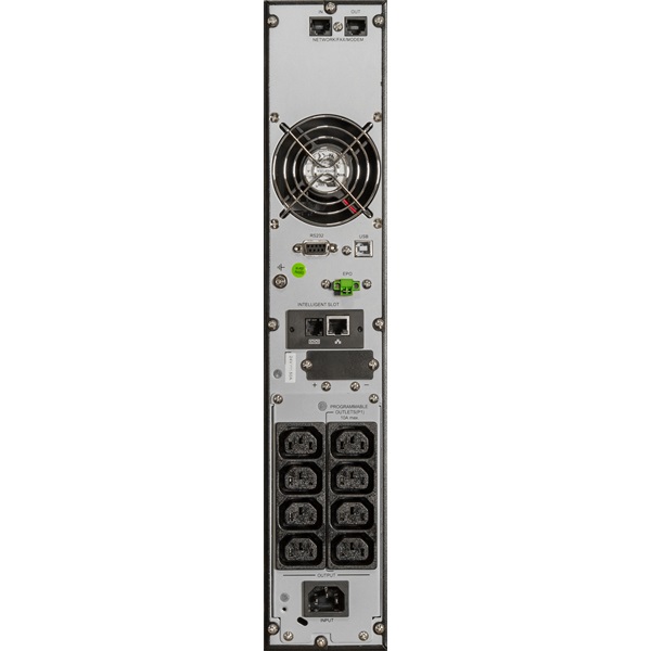 iPOWER UPS, 1000VA, 1000W, 8x IEC C13, SNMP/USB/RS-232, szünetmentes tápegység, LCD kijelző, AVR, online, Rack/Tower