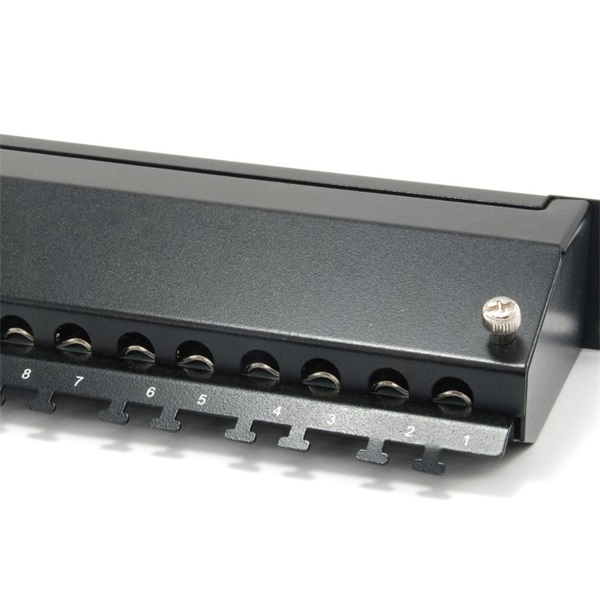 Equip 326624  24 port Cat6A 1U árnyékolt Patch panel Fekete 